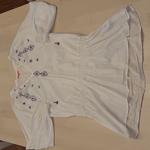 LIKE NEW Sunuva Bohemian White Cotton Embroidered Tunic/Dress/Bathing Su…